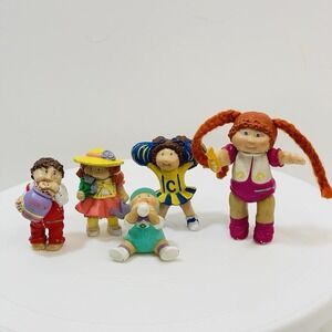5 Vintage 1980's Cabbage Patch Kids Mini Figures PVC Figures Cheer Boy Baby Lot